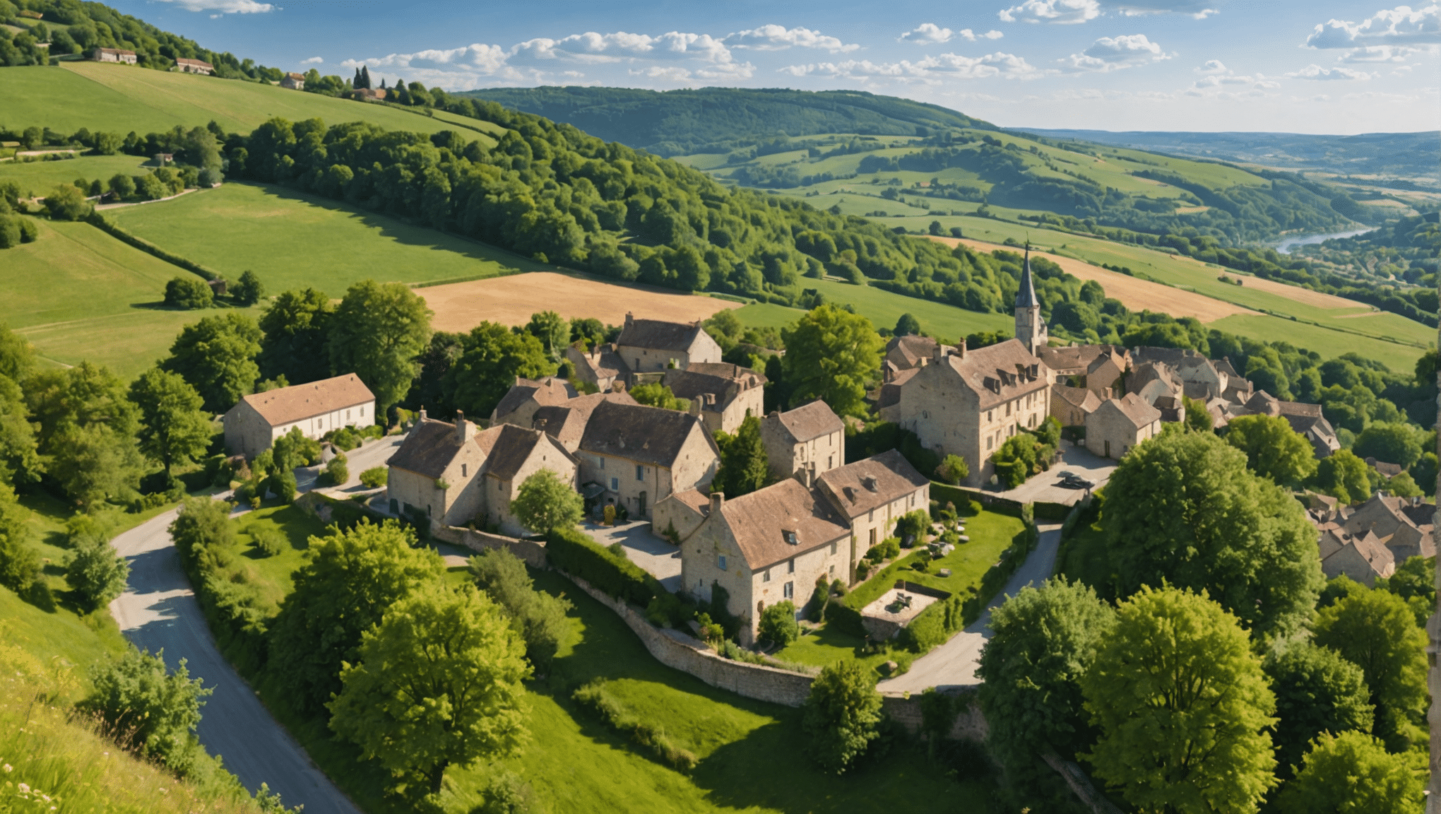 Village de Poleymieux Mont d'Or
